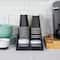 Mind Reader Black 7 Compartment Tea and Coffee Condiment Organizer